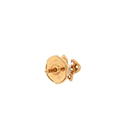 Pre-Owned Cartier Small Caresse D'Orchidees Stud Earrings 18K Rose Gold with Pink Sapphires and Diamonds