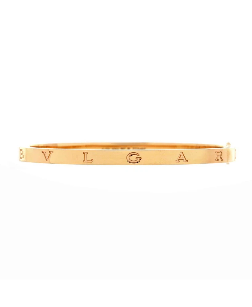 Pre-Owned Bvlgari B.Zero1 Essential Hinge Bangle Bracelet 18K Rose Gold