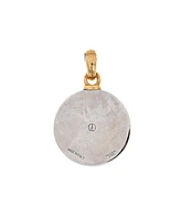 Pre-Owned Bvlgari 12 Months Horoscope Movable Round Pendant Charm 18K Gold and Stainless Steel with Diamond