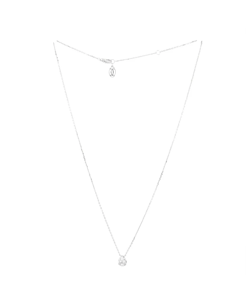 Pre-Owned Cartier Etincelle de Cartier Teardrop Pendant Necklace 18K White Gold and Diamonds