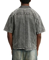Cotton On Men's Washed Box Fit Short Sleeve Shirt