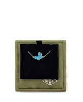 Pre-Owned Van Cleef & Arpels Sweet Alhambra Butterfly Bracelet 18K White Gold and Turquoise