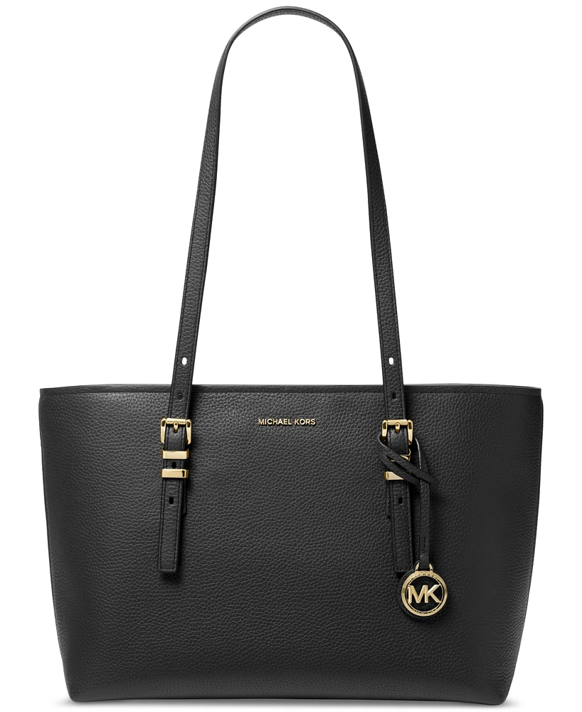 Michael Michael Kors Quinn Large Leather East West Top Zip Tote