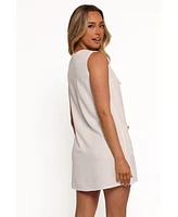 Petal and Pup Women's Velvette Mini Button Down Dress