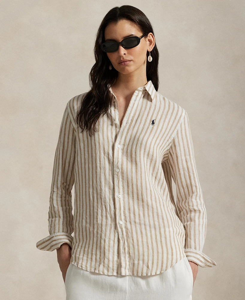 Polo Ralph Lauren Women's Classic-Fit Striped Linen Shirt