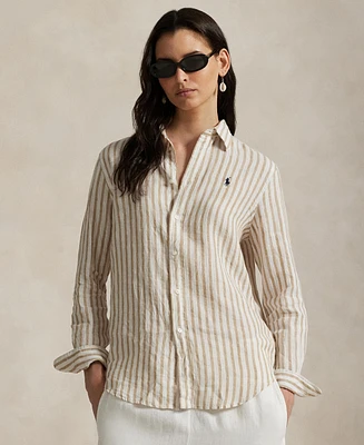 Polo Ralph Lauren Women's Classic-Fit Striped Linen Shirt