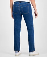Style & Co Petite Mid-Rise Straight-Leg Denim Jeans, Exclusively at Macy's