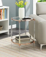 Convenience Concepts 20" Royal Crest 2 Tier Acrylic Glass End Table
