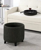 Convenience Concepts 19" Designs4Comfort Oscar Storage Ottoman with Reversible Tray