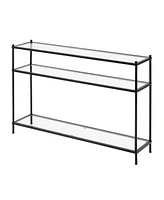 Convenience Concepts 9.5" Royal Crest 3 Tier Glass Console Table