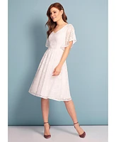 Alie Street London Women's Beth V-Neck Kimono Knee Length Dress