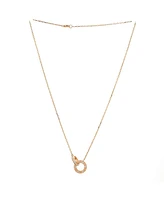 Pre-Owned Cartier Love Interlocking Pave Necklace 18K Rose Gold and Diamonds