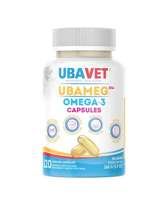 Ubavet Ubameg Efa 1000mg Omega-3 Fatty Acid Capsules for Dogs & Cats (120 caps)