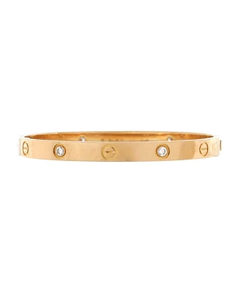 Pre-Owned Cartier Love 4 Diamond Bracelet 18K Gold with Diamonds