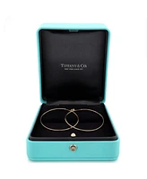 Pre-Owned Tiffany & Co. Elsa Peretti Diamond Hoop Earrings 18K Rose Gold with Diamonds