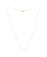 Pre-Owned Tiffany & Co. Fleur de Lis Key Bar Pendant Necklace 18K Gold and Diamonds