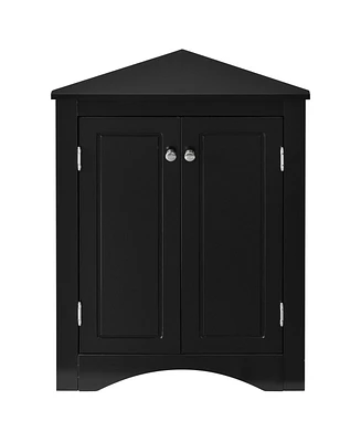 Casainc 31.5"H Triangle Corner Cabinet, Adjustable Shelves