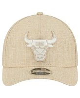 New Era Men's Tan Chicago Bulls Injection Woven A-Frame 9FORTY Adjustable Hat