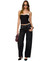 Edikted Women's Contrast Peekaboo Corset