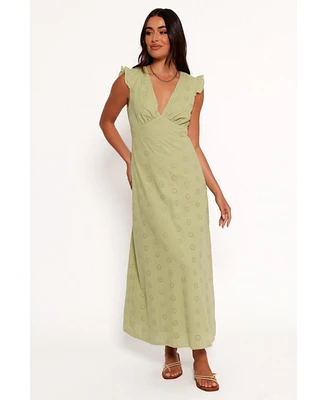 Petal and Pup Women's Ensley Flutter Sleeve Maxi Dress
