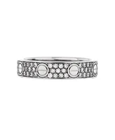 Pre-Owned Cartier Love Wedding Band Pave Diamonds Ring 18K White Gold and Diamonds