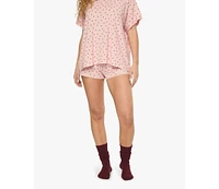 WeWoreWhat Women's Lace Trim Sleep Shorts