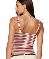 Edikted Women's Adelia Striped Ruched Tank Top
