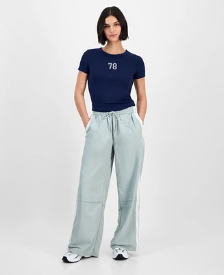 Celebrity Pink Juniors' Drawstring Side-Stripe Track Pants