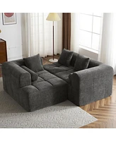 101" Sectional Sofa, Modular Couch, Deep Seating