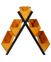 3 Tiers Wooden Vertical Raised Garden Bed with Legs,Brown Planter Raised Beds Kit for Flowers Herbs Vegetables