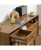 Modern 3D Edge Turntable Cabinet: Stylish Storage Solution for Music Enthusiasts