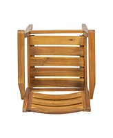 Acacia Wood Outdoor Dining Chair - Weather Resistant