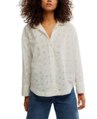 Free People Women's Mae Eyelet Shirt