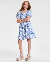 abercrombie kids Girls Emerson Puff Sleeve Mini Dress