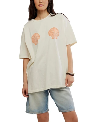 Free People Women's Shell Graphic Cotton Short-Sleeve T-Shirt