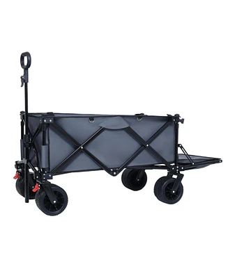 Heavy Duty Foldable Wagon with Extended Tailgate