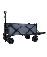 Heavy Duty Foldable Wagon with Extended Tailgate