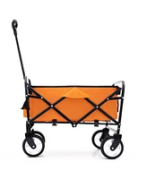 Collapsible Wagon Cart with Straps - 225lb Capacity - Orange
