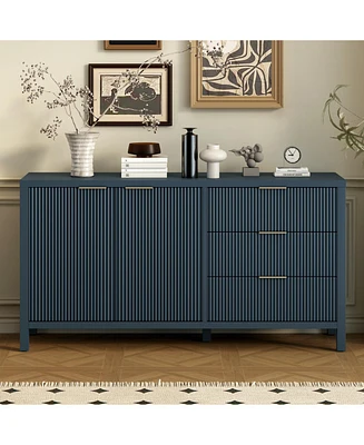 Minimalist Wave Sideboard - Entryway/Living Room Storage