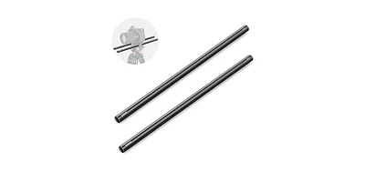 Neewer Aluminum Alloy Extendable 16"/40cm Long 2 Pack 15mm Extension Rods for Lws Rod Rail System Shoulder Rig Video Rig Baseplate, SR024
