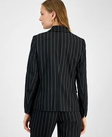 Kasper Women's Pinstriped One-Button Blazer, Regular & Petite