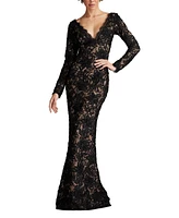 Tadashi Shoji Women's Beloit Ribbon Embroidered Gown