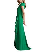 Tadashi Shoji Women's Talise Waterfall Flounce Gown