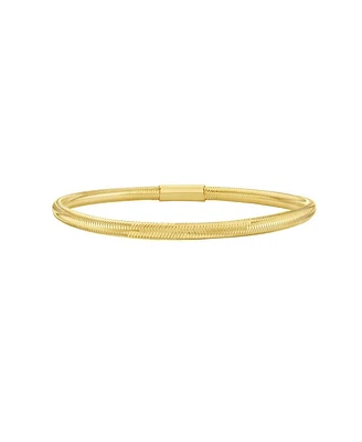 The Lovery Gold Stretch Bangle 14K Gold 3 millimeters