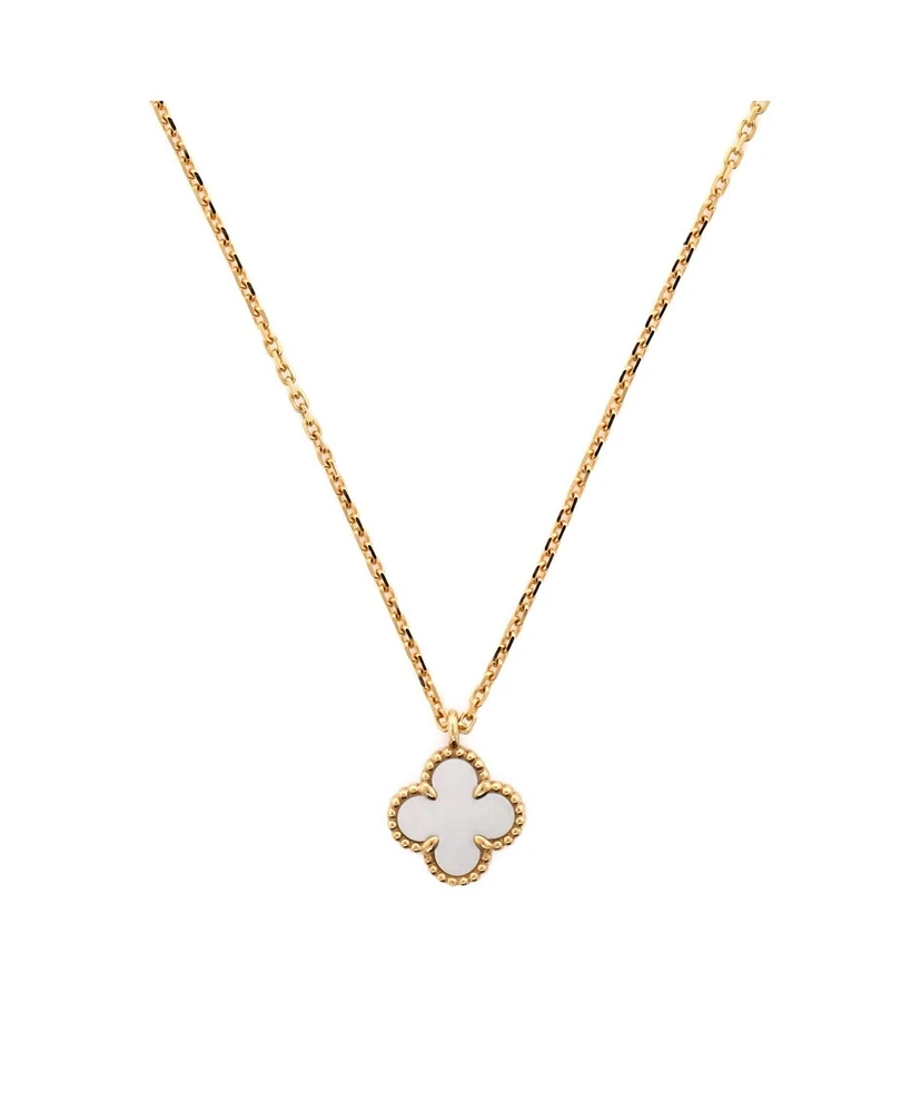 Pre-Owned Van Cleef & Arpels Sweet Alhambra Pendant Necklace 18K Gold and Mother of Pearl