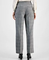 Kasper Women's Check-Print Wide-Leg Pants, Regular & Petite