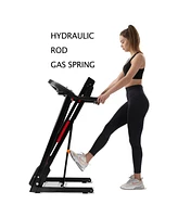 Electric Folding Treadmills for Running Walking with 12 Preset Programs，3.5HP Portable Foldable with Incline