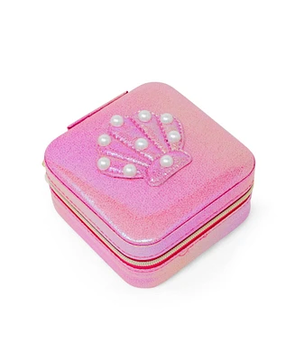 Zomi Gems Girls Mermaid Seashell Pearl Jewelry Box, Hot Pink