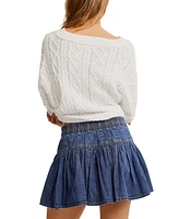 Free People Women's Roselle Denim Mini Skirt