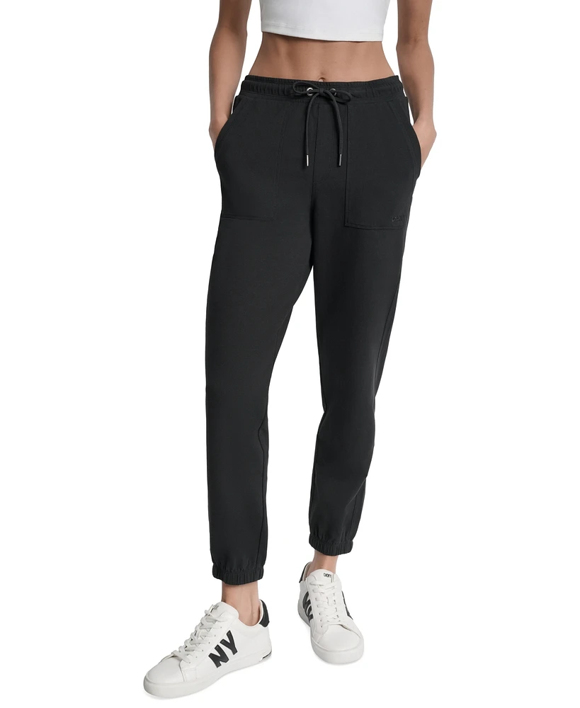 Dkny Sport Women's Cotton-Blend Tie-Waist Joggers